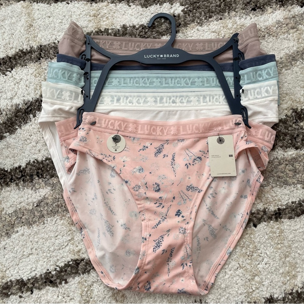 Lucky Brand 5 Pack Super Soft Bikinis